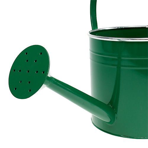 Floristik24 Decorative watering can dark green Ø20cm H18cm