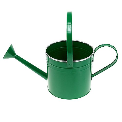 Floristik24 Decorative watering can dark green Ø20cm H18cm