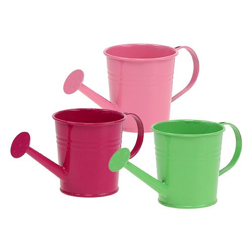 Floristik24 Watering can Ø5.5cm H6cm 12pcs. Green, pink, pink