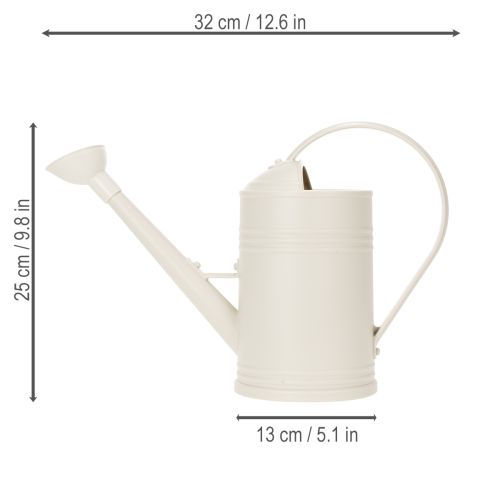 Product Watering can with removable rose head. Ideal for houseplants and balconies. White. 32cm.