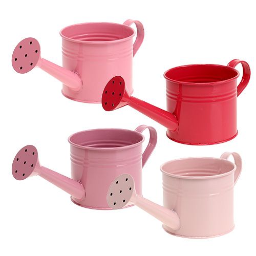 Floristik24 Watering can pink mix Ø11cm H10cm 8pcs
