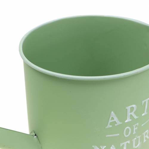 Product Flower pot, decorative watering can, mint green zinc planter, Ø16.5cm