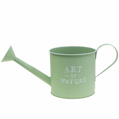 Product Flower pot, decorative watering can, mint green zinc planter, Ø16.5cm