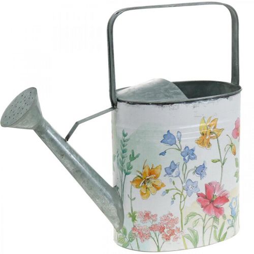Decorative watering can metal, metal jug flowers vintage L35cm H31cm
