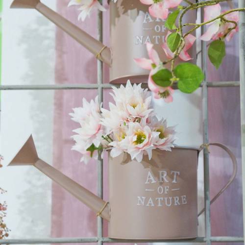Product Vintage decorative flower pot/watering can, antique rose zinc, Ø16.5cm H17cm