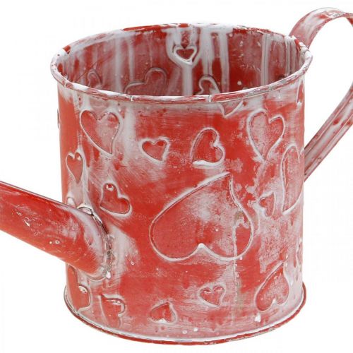 Floristik24 Watering can heart pattern, Mother's Day, metal can, Valentine's Day Ø10.5cm