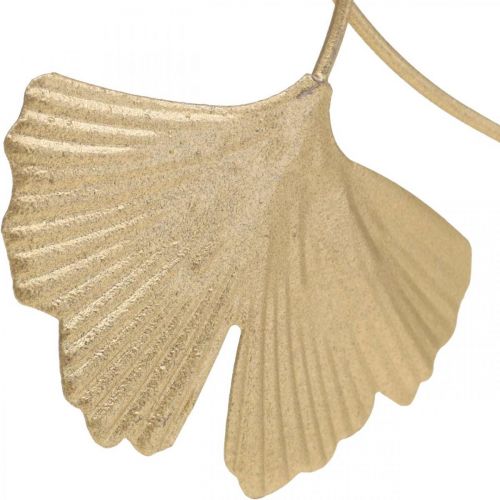 Floristik24 Ginkgo leaf metal decoration golden decorative plug 14cm 12 pcs