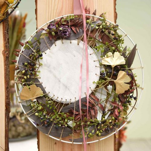 Floristik24 Ginkgo leaf metal decoration golden decorative plug 14cm 12 pcs