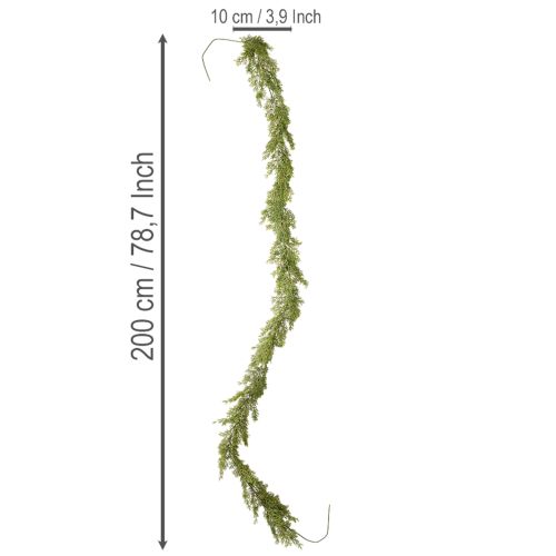 Artificial fir garland for doors and windows, 200cm | Floristik24.ie