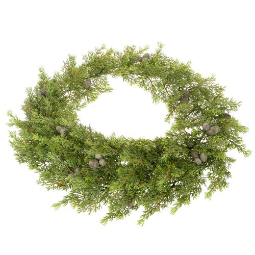 Artificial cypress garland with cones, 180 cm, for table and door | Floristik24.ie