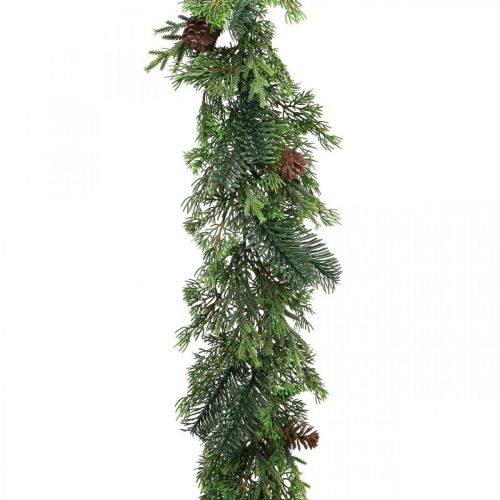 Floristik24 Christmas garland deco garland with cones green 182cm