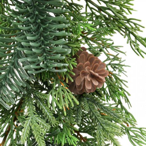 Floristik24 Christmas garland deco garland with cones green 182cm