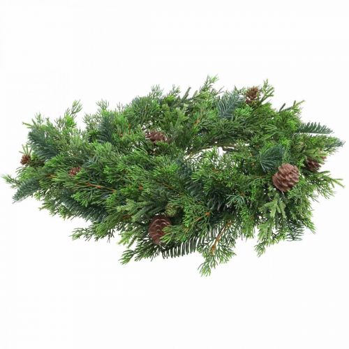 Floristik24 Christmas garland deco garland with cones green 182cm