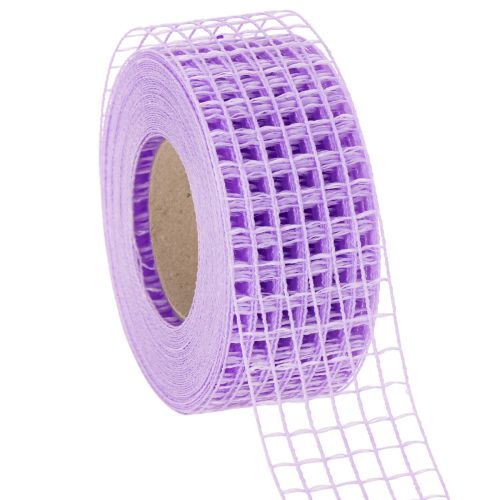 Purple mesh tape, 4.5 cm wide, decorative tape roll for creative crafts, 10 m