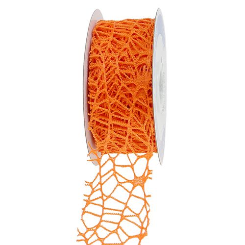 Floristik24 Grid tape orange 40mm 10m
