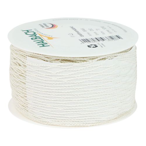 Product Net tape, grid tape, decorative tape, white, wire-reinforced, 50 mm, 10 m