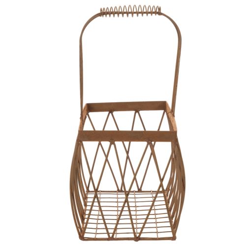 Wire basket, metal, rust look, 28x13.5x14cm, 2 pieces | Floristik24.ie