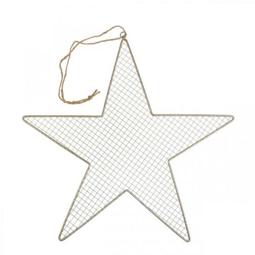 Metal star mesh decoration star metal decoration gold Ø47cm
