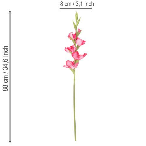 Artificial gladiolase with decorative flowers, 88cm | Floristik24.ie