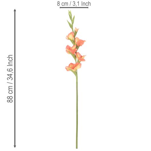 Artificial gladiolus with many blossoms for a bouquet, 88cm | Floristik24.ie