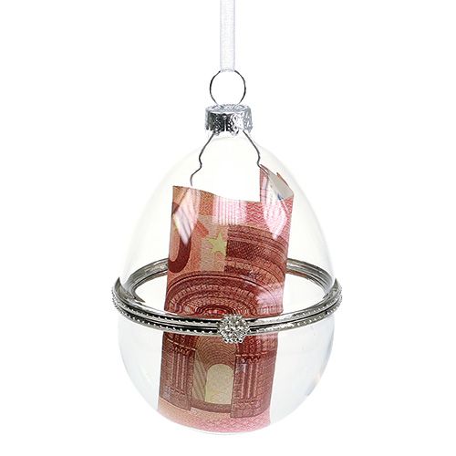 Floristik24 Glass egg for filling 10.5cm 1p