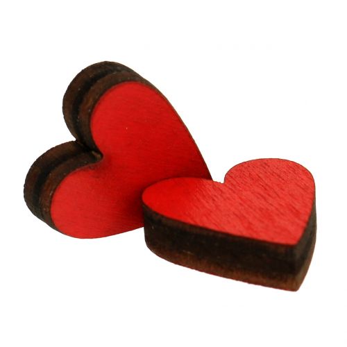 Floristik24 Hearts red in glass 9cm