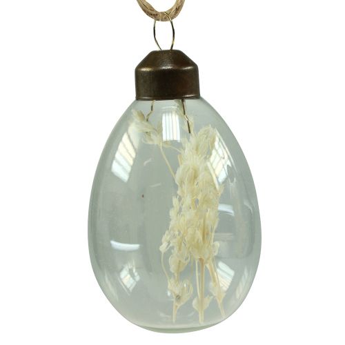Floristik24 Glass Easter Eggs for Hanging Dried Flower Eggs 6cm 6 Pcs
