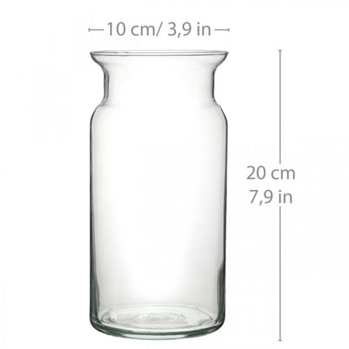 Glass vase Bose flower vase lantern glass jar clear H20cm