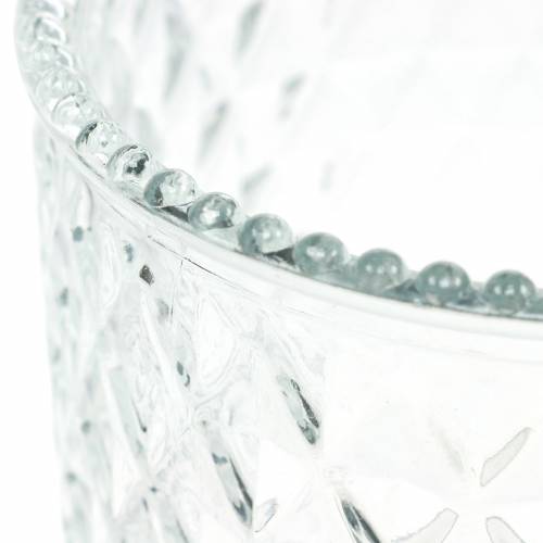 Floristik24 Decorative glass diamond glass vase clear flower vase 2pcs