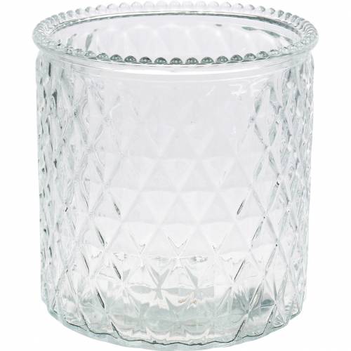 Product Decorative glass diamond glass vase clear flower vase 2pcs