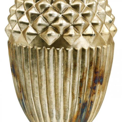 Floristik24 Autumn decoration, decorative acorn real glass, Advent, antique look Ø12cm H21cm