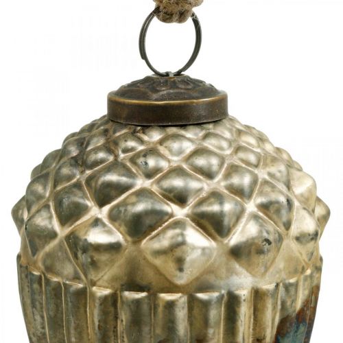 Floristik24 Acorns to hang, autumn fruits, tree decorations, real glass, antique look Ø7.5cm H10.5cm 2pcs