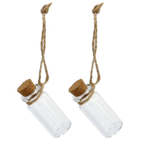 Floristik24 Glass bottle with cork for hanging 5.5cm 8pcs