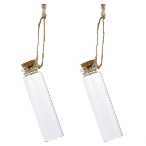 Floristik24 Glass bottle clear to hang 8.5cm 6pcs