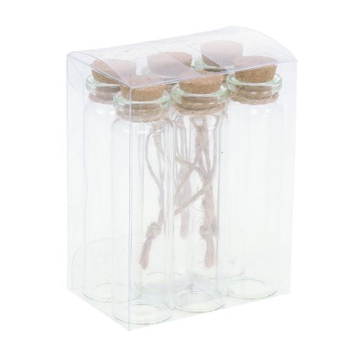 Floristik24 Glass bottle clear to hang 8.5cm 6pcs