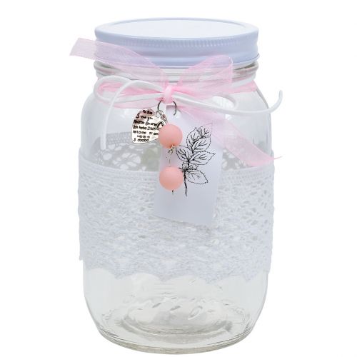 Product Glass jar with lid and tip Ø10cm H17cm