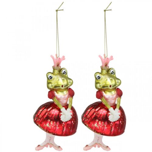 Product Frog princess, Christmas tree decorations, fairytale decorations, tree pendants, real glass H14cm 2pcs