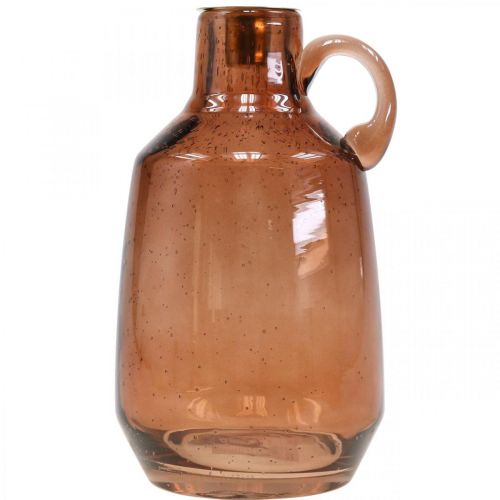 Product Candlestick glass rod candle brown glass decoration H22cm