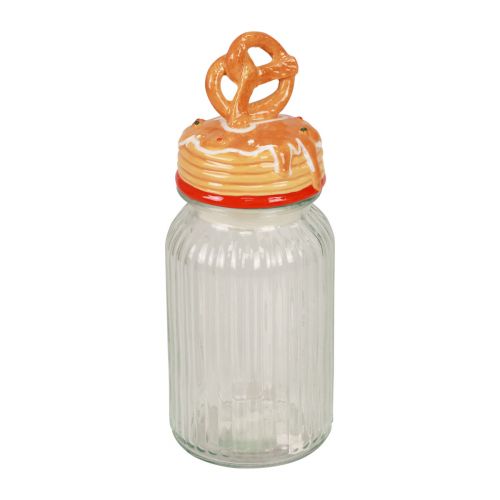 Product Bonboniere glass biscuit jar with lid pretzel Ø11cm H28.5cm