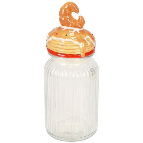 Product Bonboniere Glass Cookie Jar with Lid Croissant Ø11cm H28.5cm