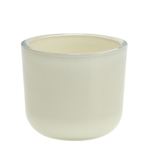 Product Glass flowerpot Ø12.5cm H11cm Cream