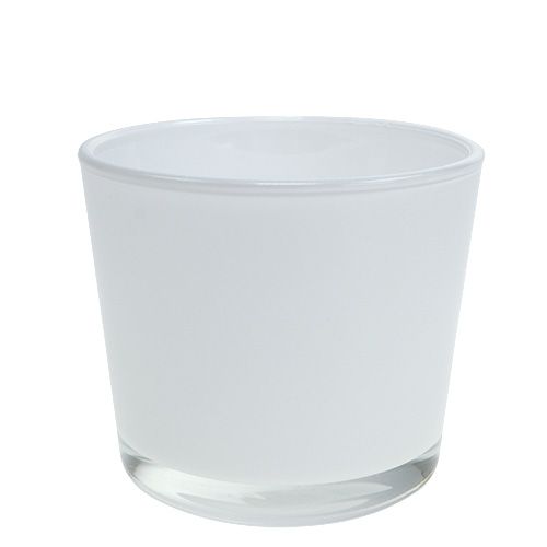 Floristik24 Glass flower pot white Ø10cm H8.5cm