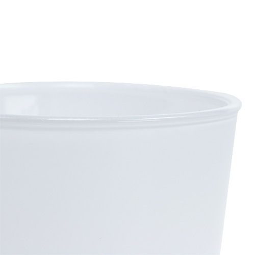 Floristik24 Glass flower pot white Ø10cm H8.5cm