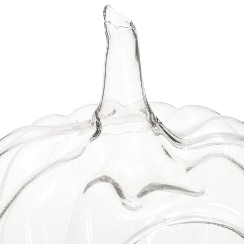 Floristik24 Glass pumpkin with opening, autumn decoration pumpkin, clear, Ø21 cm, H20 cm