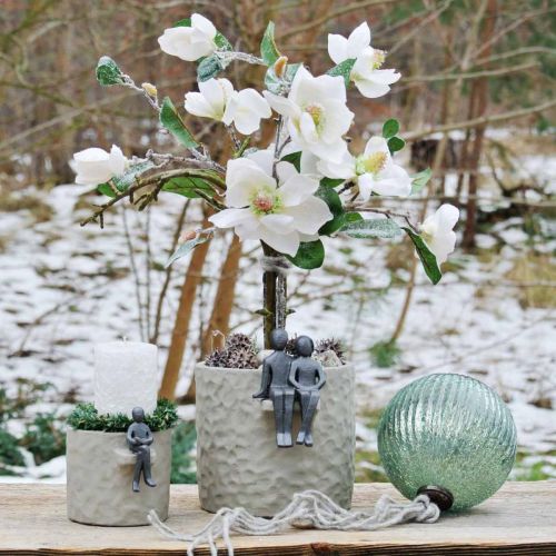 Floristik24 Glass ball to hang blue vintage Christmas decoration glass Ø15cm