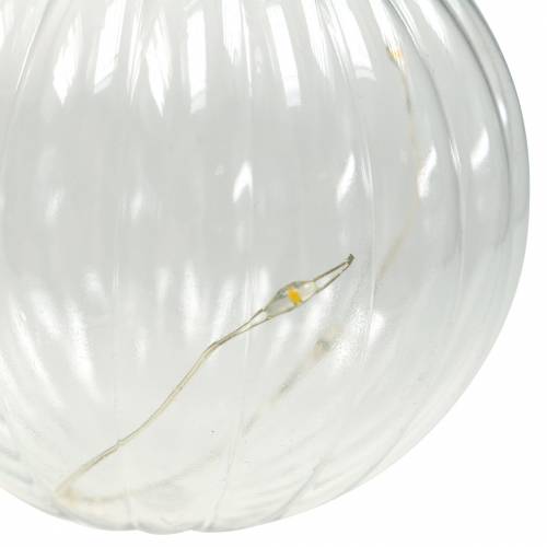 Floristik24 Solar LED lamp retro look transparent warm white Ø8cm