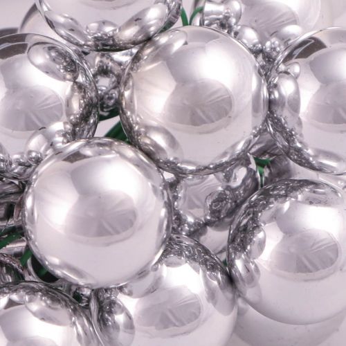 Product Glass balls silver on wire mirror berries Ø20mm 140 pcs