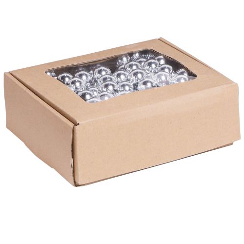 Product Glass balls silver on wire mirror berries Ø20mm 140 pcs