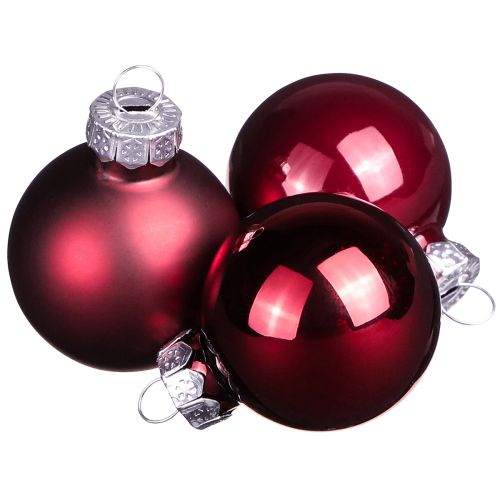 Floristik24 Glass balls Christmas in Bordeaux Mix Ø3cm 22 pcs