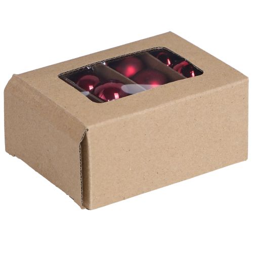Glass balls Christmas in Bordeaux Mix Ø3cm 22 pcs | Floristik24.ie